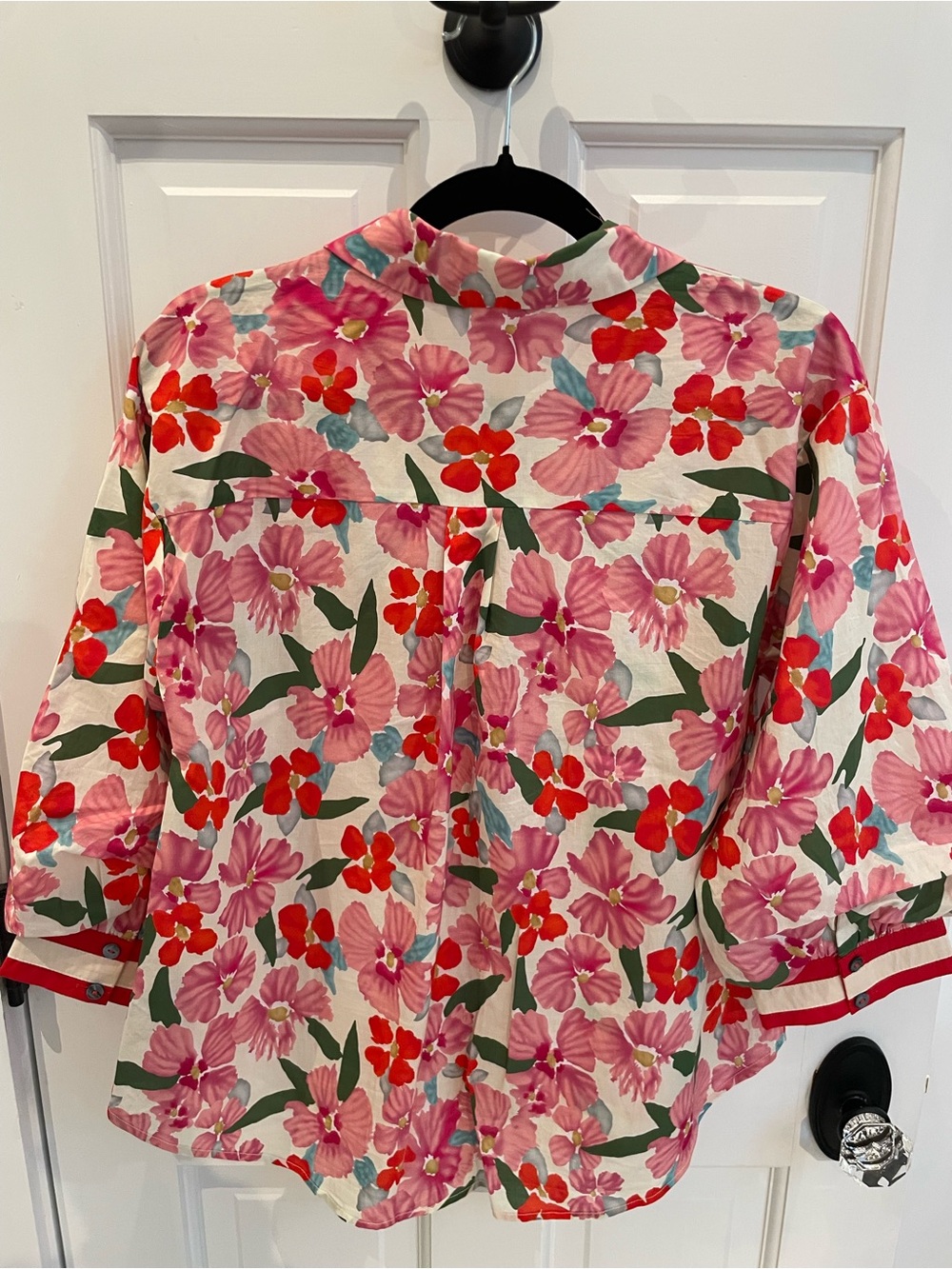 Pink Floral Button-Front Top - Picture 2 of 4